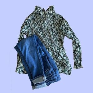 Tuckernuck Peplum Top - Bouvardia Floral Print